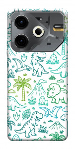 Чехол Dino pattern для TECNO Pova 6 Neo (LI6)