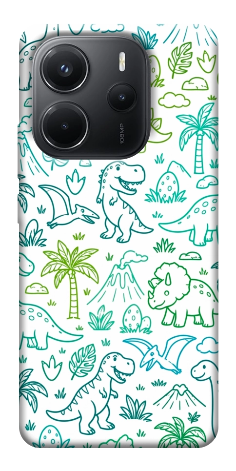 Чехол Dino pattern для Xiaomi Redmi Note 14 4G (Europe version)