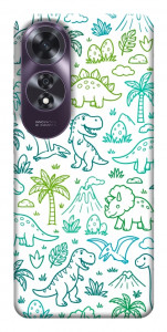 Чехол Dino pattern для Oppo A60 4G