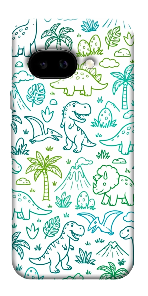 Чехол Dino pattern для Google Pixel 9a