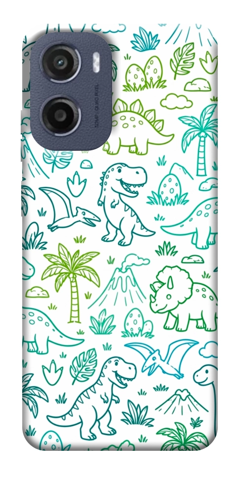 Чехол Dino pattern для Motorola Moto E15