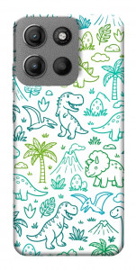 Чехол Dino pattern для Motorola Moto G15 4G