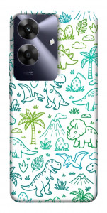 Чехол Dino pattern для Realme Note 60x