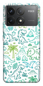 Чехол Dino pattern для Xiaomi Poco F6 Pro