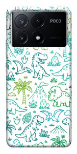 Чехол Dino pattern для Xiaomi Poco X6 Pro