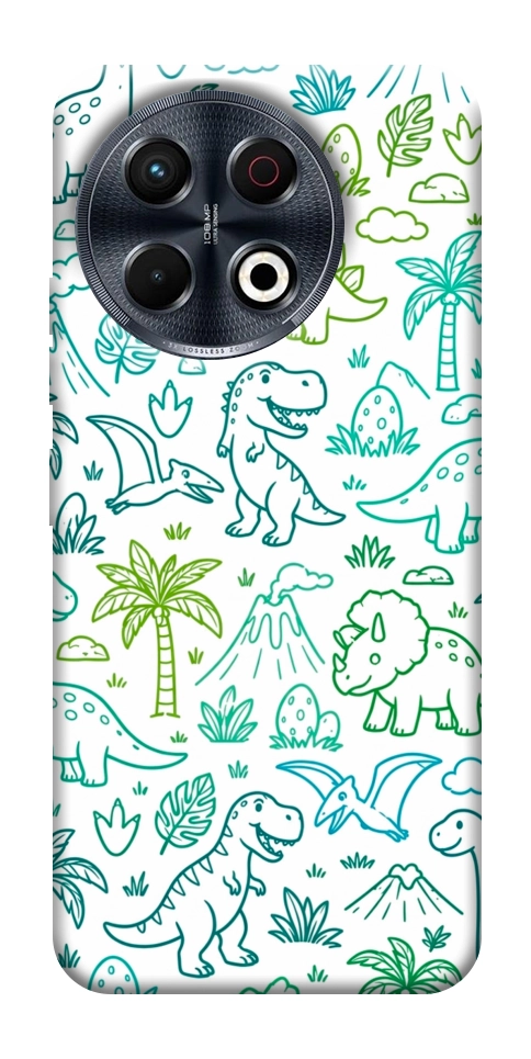Чехол Dino pattern для TECNO Spark 30 Pro (KL7)