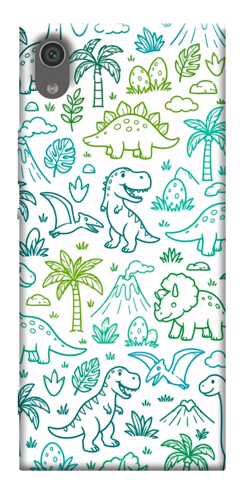 Чехол Dino pattern для Sony Xperia XA1