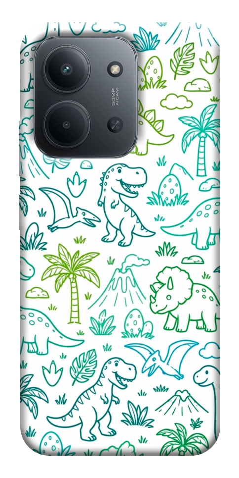 Чехол Dino pattern для Xiaomi Redmi 15C (Europe version)