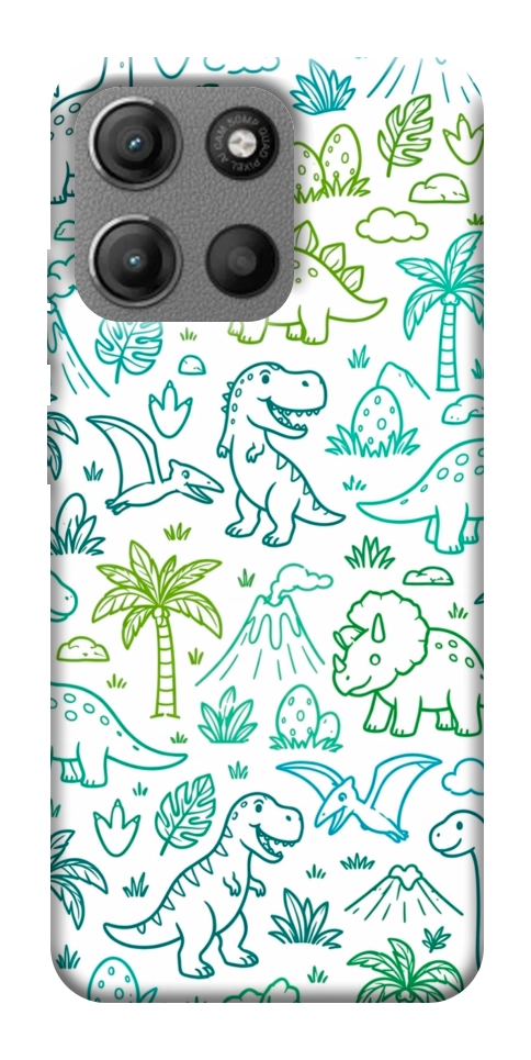 Чехол Dino pattern для Motorola Moto G15 Power
