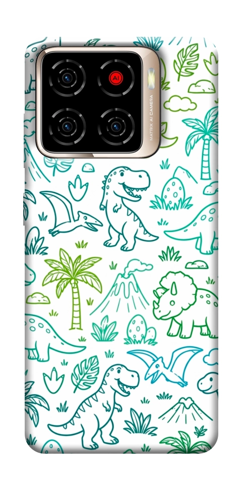 Чехол Dino pattern для ZTE Blade A56