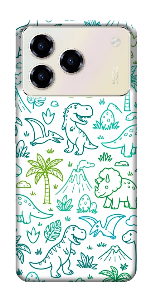 Чехол Dino pattern для ZTE Blade A76 4G