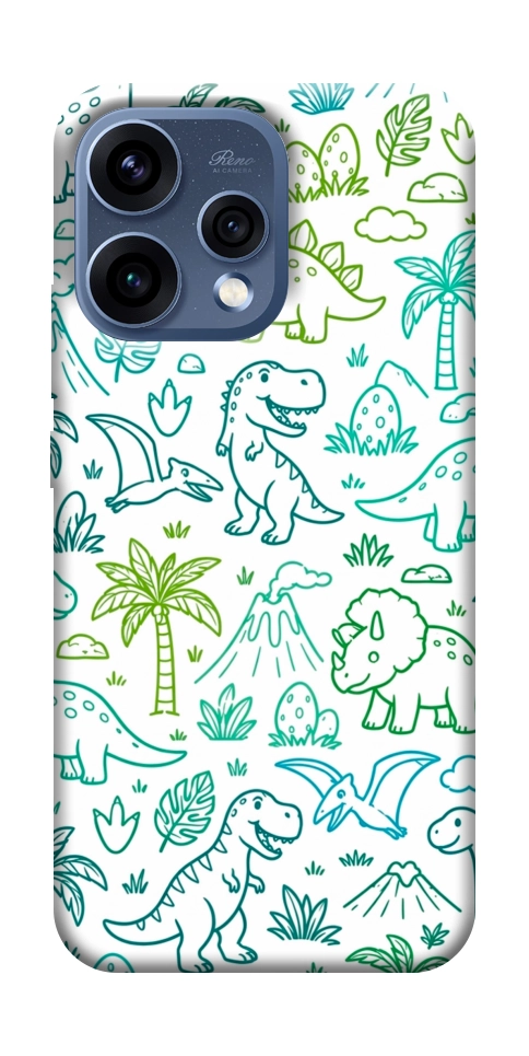 Чехол Dino pattern для Oppo Reno 15