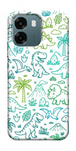 Чехол Dino pattern для Oppo A6