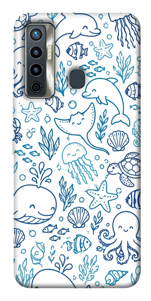 Чохол Sea pattern для TECNO Camon 17