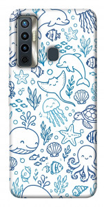 Чохол Sea pattern для TECNO Camon 17