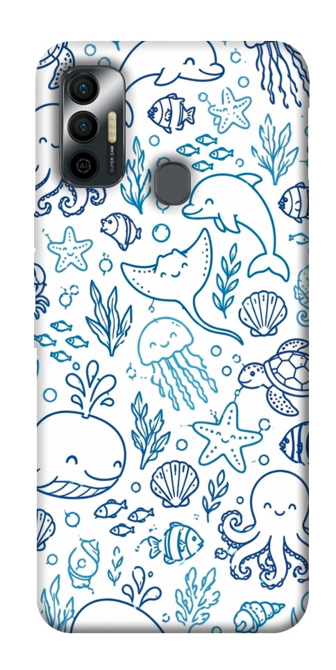 Чехол Sea pattern для TECNO Spark 7
