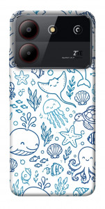 Чехол Sea pattern для ZTE Blade A54 4G