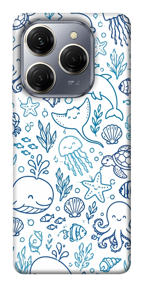 Чохол Sea pattern для TECNO Spark 20 Pro