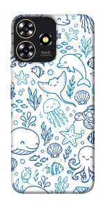 Чехол Sea pattern для ZTE Blade A73 4G
