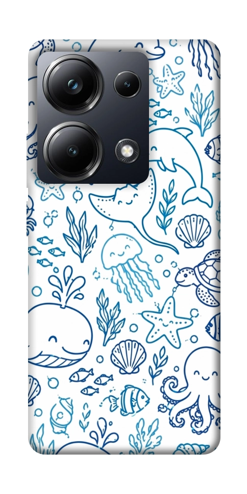 Чохол Sea pattern для Xiaomi Poco M6 Pro 4G