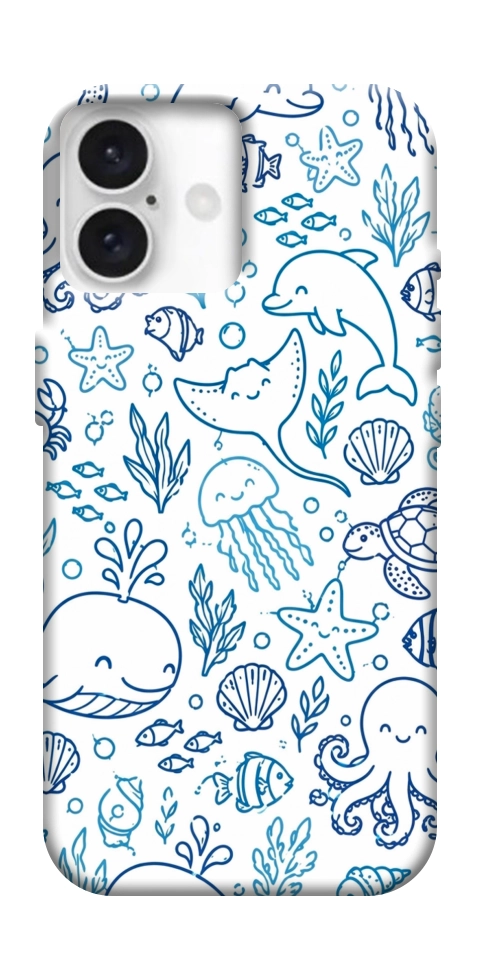 Чохол Sea pattern для iPhone 16 Plus