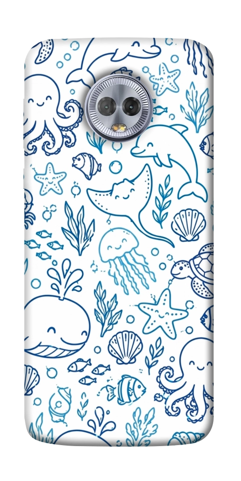 Чохол Sea pattern для Motorola Moto G6 Plus