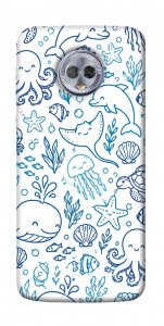Чохол Sea pattern для Motorola Moto G6 Plus