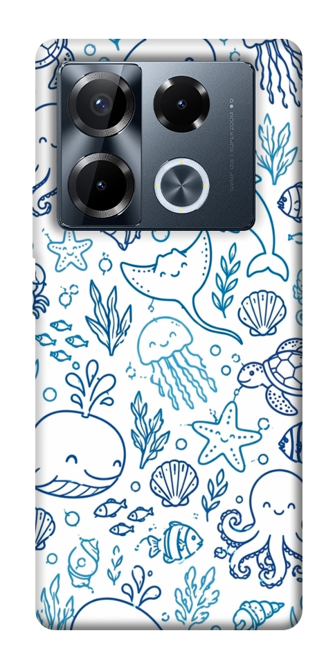 Чехол Sea pattern для Infinix Note 40 Pro 4G