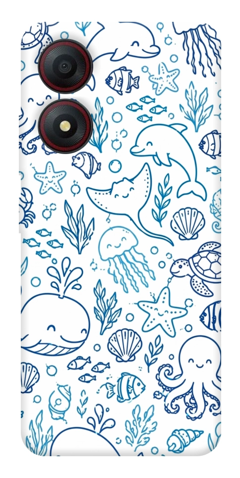Чехол Sea pattern для ZTE Blade A34 4G