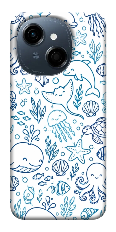 Чехол Sea pattern для TECNO Spark Go 1 (KL4)