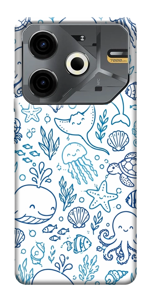 Чехол Sea pattern для TECNO Pova 6 Neo (LI6)