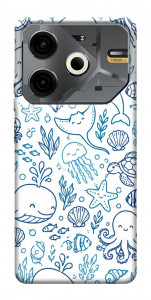 Чехол Sea pattern для TECNO Pova 6 Neo (LI6)