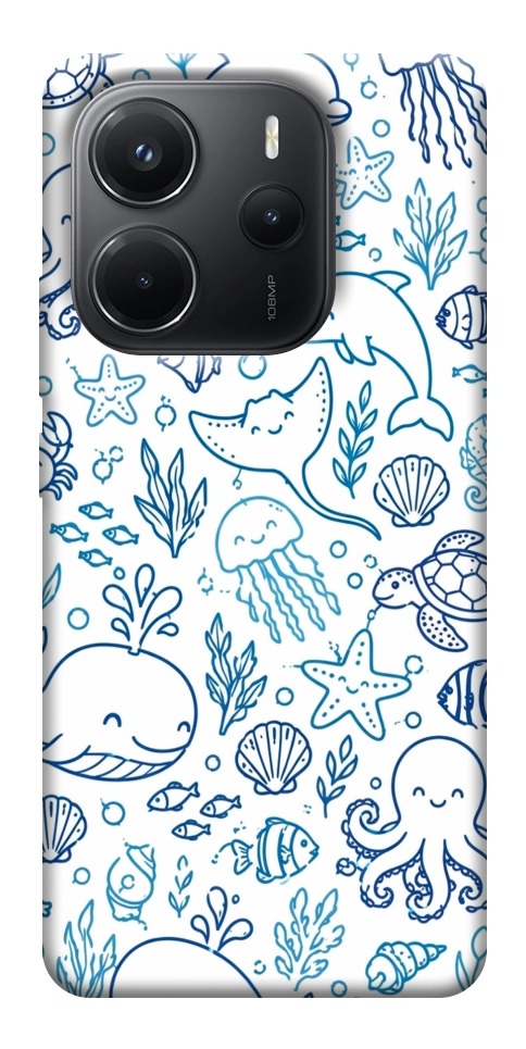 Чохол Sea pattern для Xiaomi Redmi Note 14 4G (Europe version)