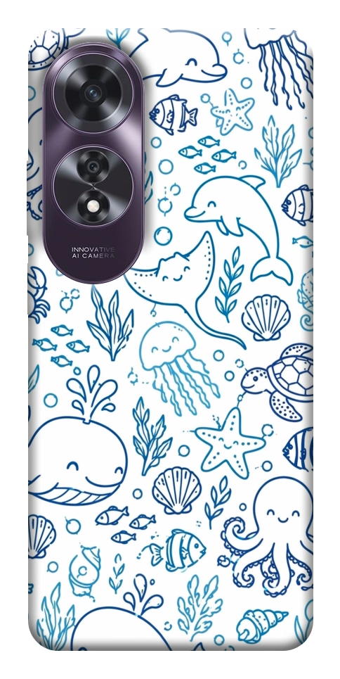 Чехол Sea pattern для Oppo A60 4G