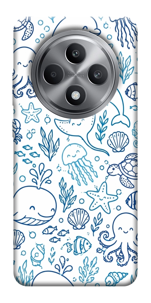 Чехол Sea pattern для Oppo Reno 12 F 4G