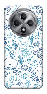 Чехол Sea pattern для Oppo Reno 12 F 4G