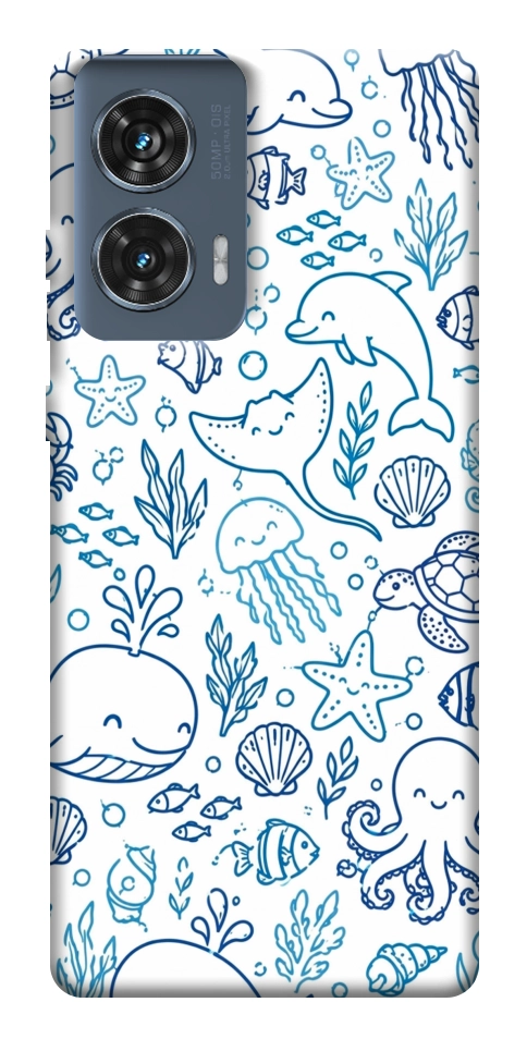 Чехол Sea pattern для Motorola Edge 50 Fusion