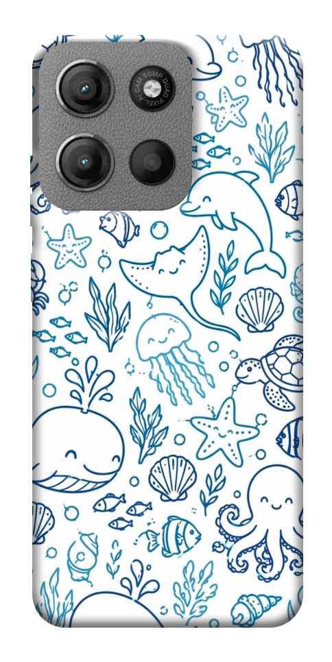 Чехол Sea pattern для Motorola Moto G15 4G