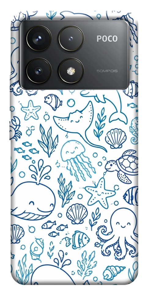 Чехол Sea pattern для Xiaomi Poco F6 Pro