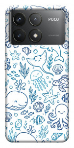 Чехол Sea pattern для Xiaomi Poco F6 Pro