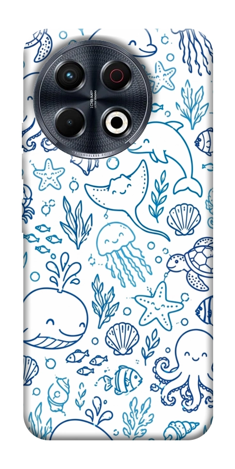 Чехол Sea pattern для TECNO Spark 30 Pro (KL7)