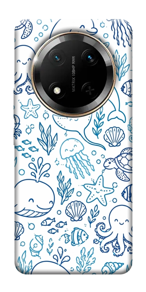 Чехол Sea pattern для Huawei Honor X9c