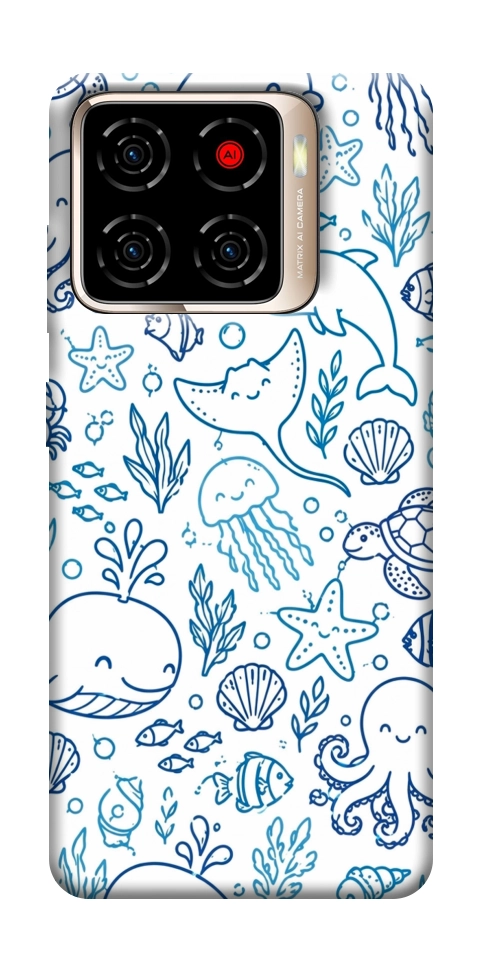 Чехол Sea pattern для ZTE Blade A56