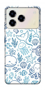 Чехол Sea pattern для ZTE Blade A76 4G