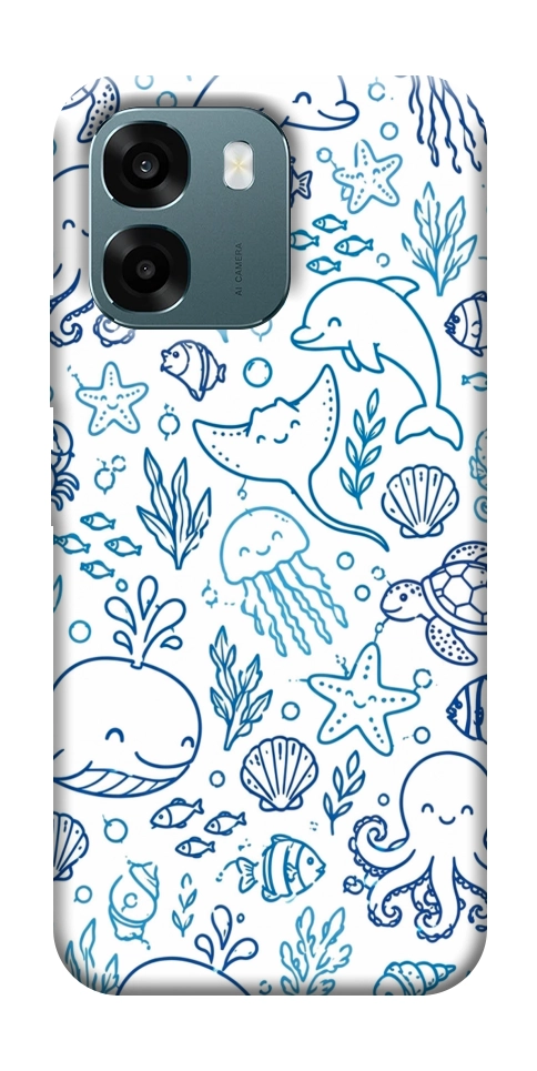 Чехол Sea pattern для Oppo A6