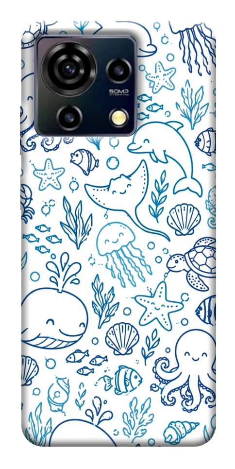 Чехол Sea pattern для ZTE Blade V50 Vita