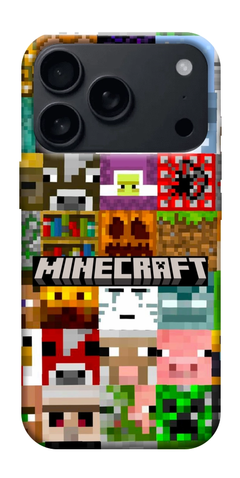 Чехол Minecraft collage для iPhone 18 Pro