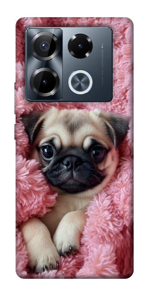 Чехол Мопс в нежностях для Infinix Note 40 Pro 4G