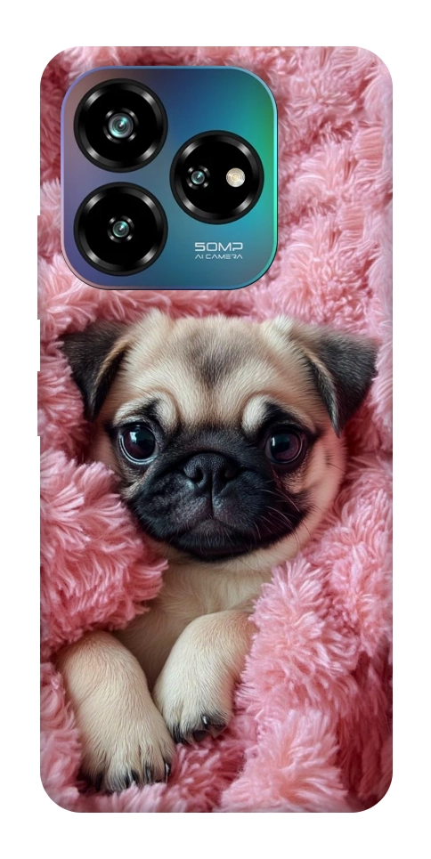 Чехол Мопс в нежностях для ZTE Nubia V60