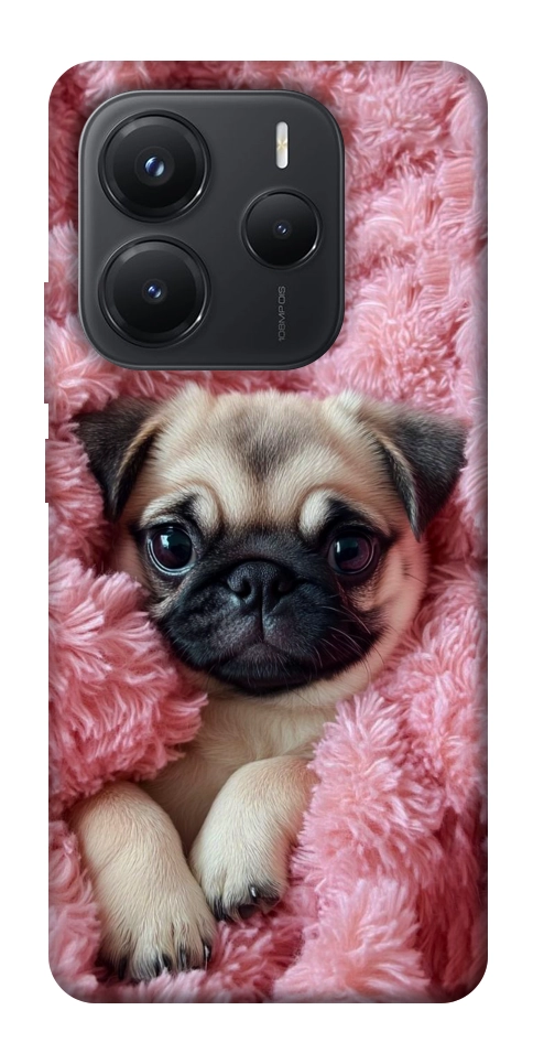 Чехол Мопс в нежностях для Xiaomi Redmi Note 14 5G